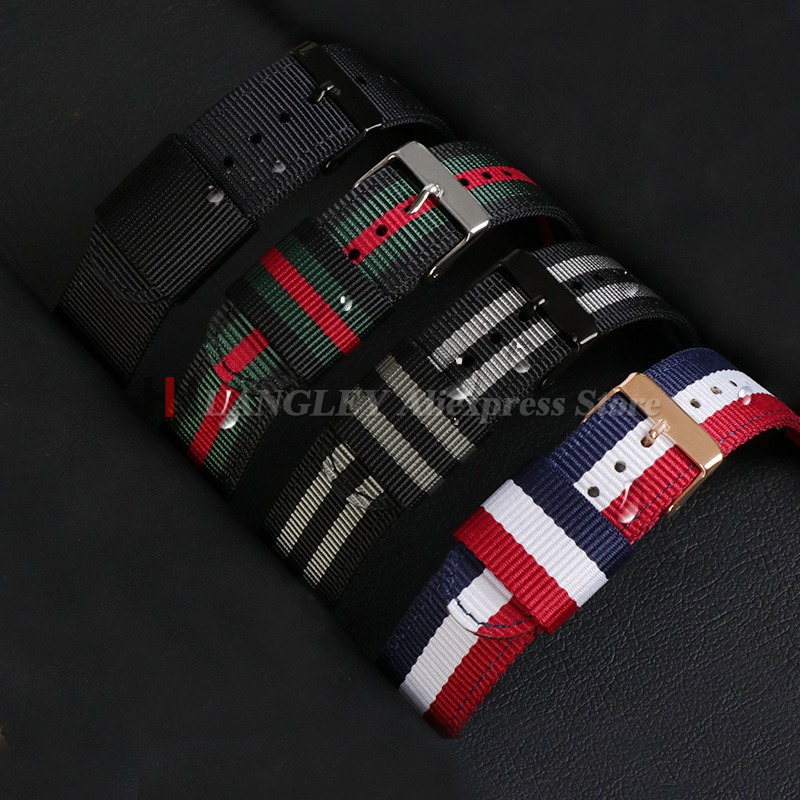 17mm 19mm 20mm Fabric Nylon Wa - Canvas Strap Watch recension och pris