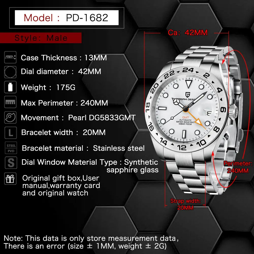 2026 PAGANI Design New Men's A - Rolex Watch Submariner recension och pris